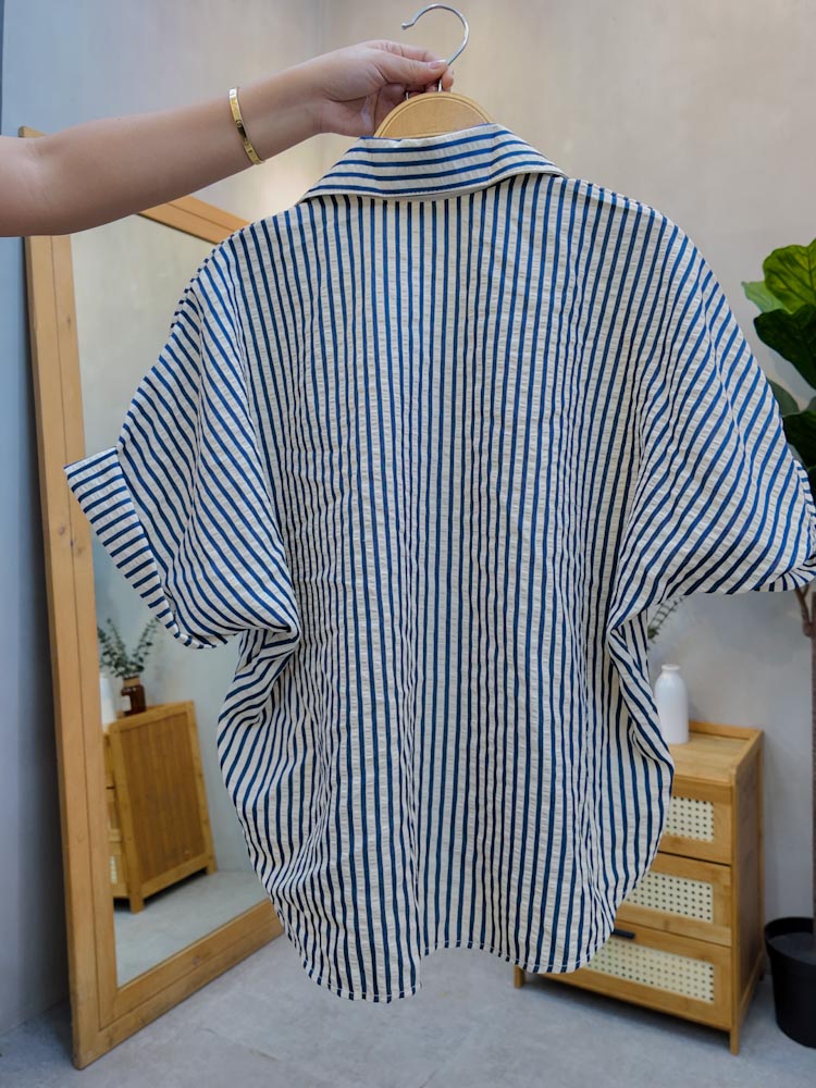 Star Stripe Button Down Top