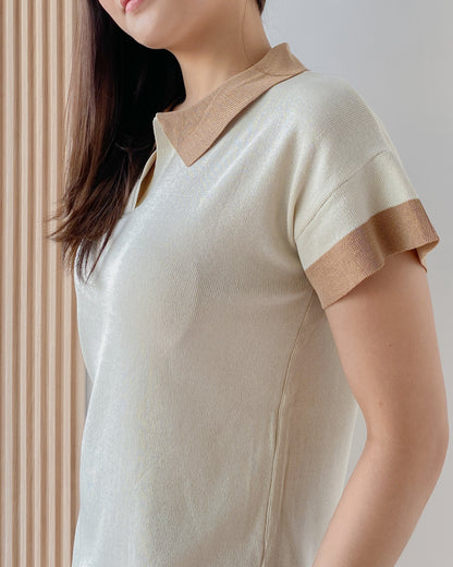 Lucca Stretchable Knit with Collar Dress