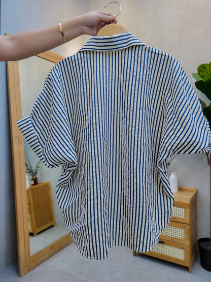 Star Stripe Button Down Top