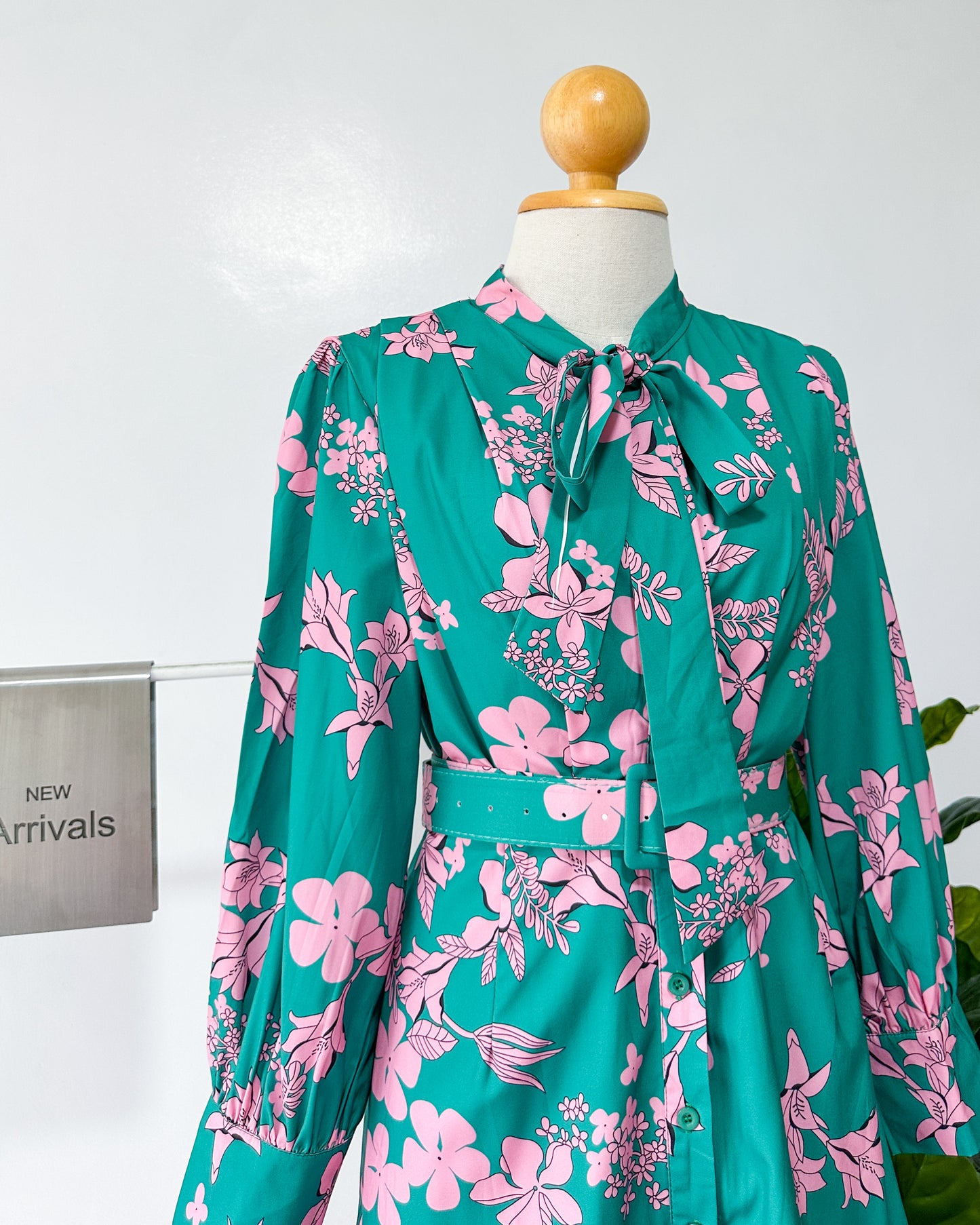 Lilia Floral Belted Ruffle Dress
