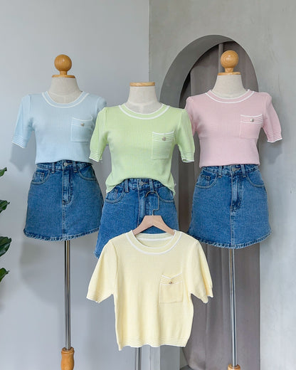 Nikki Pastel Knit Top