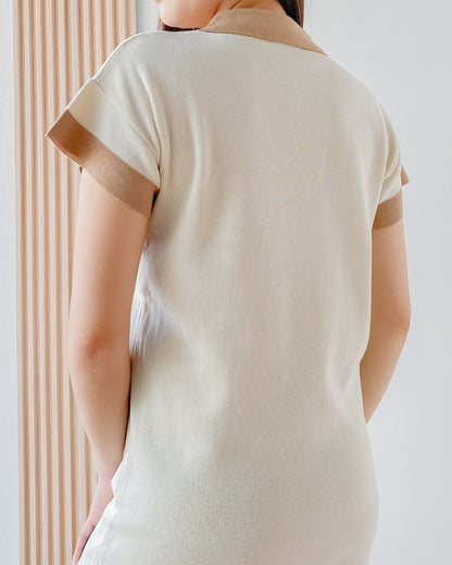 Lucca Stretchable Knit with Collar Dress